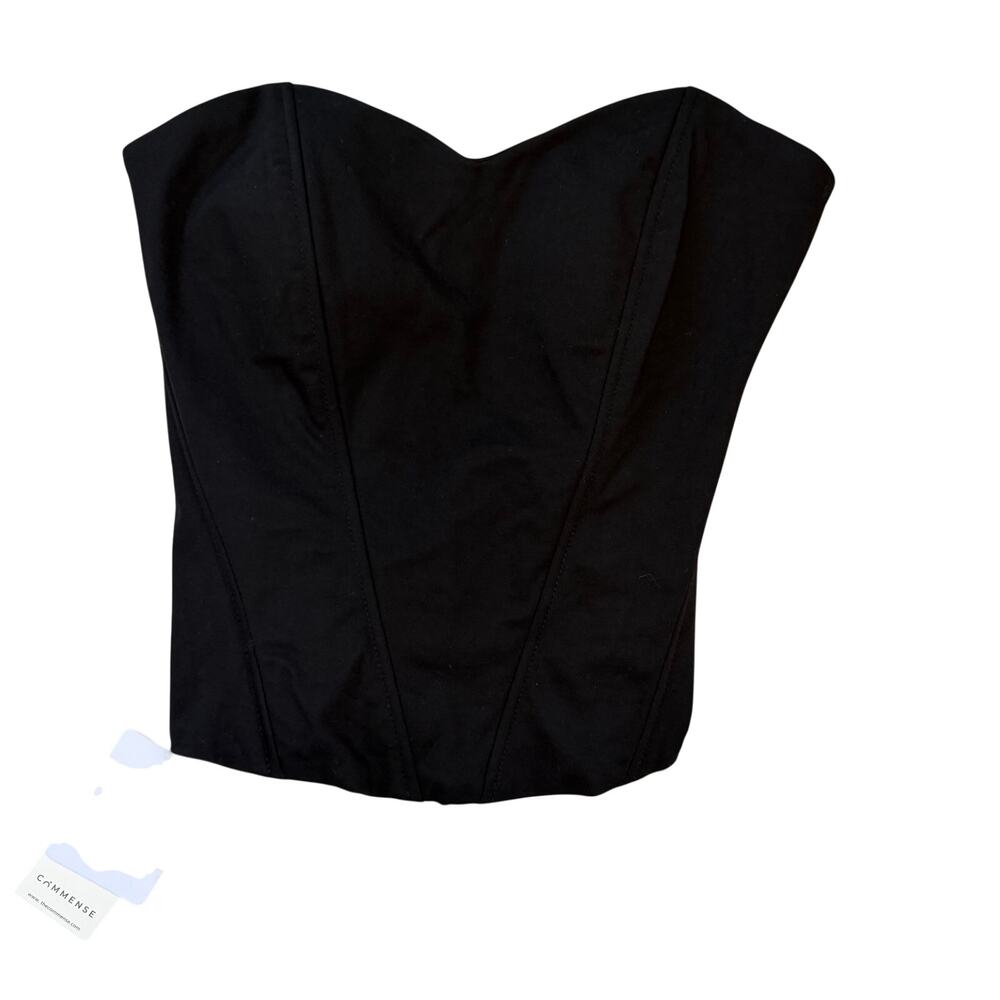 Commense Black Strapless Corset Top NWT Size M